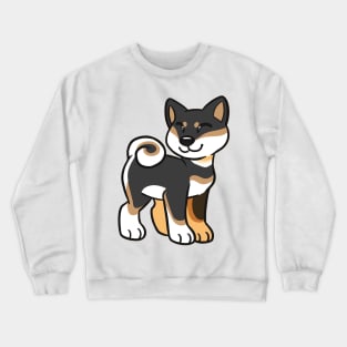 Happy Shiba Inu - Black and Tan Crewneck Sweatshirt